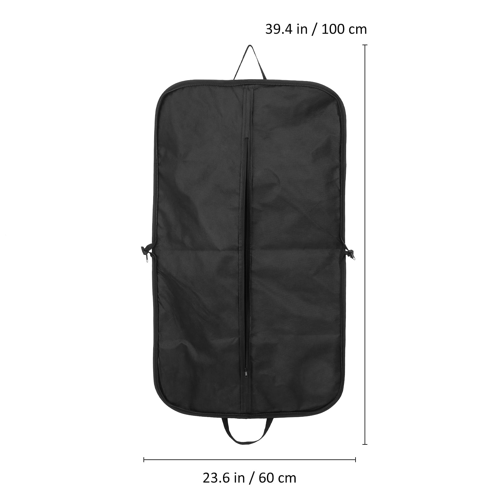 Tineasur Black Suit Bag with Smooth Zipper for Secure Storage of Formal Clothes