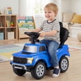 thumbnail image 2 of Gymax 3-In-1 Licensed Ford Stroller Sliding Walking Car w/Horn Sound LED Headlights Blue, 2 of 10