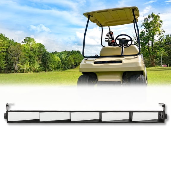 CROSSDESIGN 5 Panel Universal Mirror Fit for Yamaha/Golf Carts EZGO/Club Cars Black