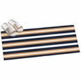 thumbnail image 2 of Hallway Runner Rug 2'x6', Orange Navy Blue Striped Kitchen Runner Rugs Non-Slip Carpet Mats, Minimalist Farmhouse Lines Bedside Rugs Runners Washable Floor Carpet for Bathroom Laundry Room, 2 of 8