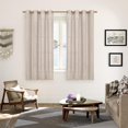 thumbnail image 2 of Cortinas YoungStex de lino semitransparente, 160 x 160 cm, 2 paneles, color beige, 2 of 9