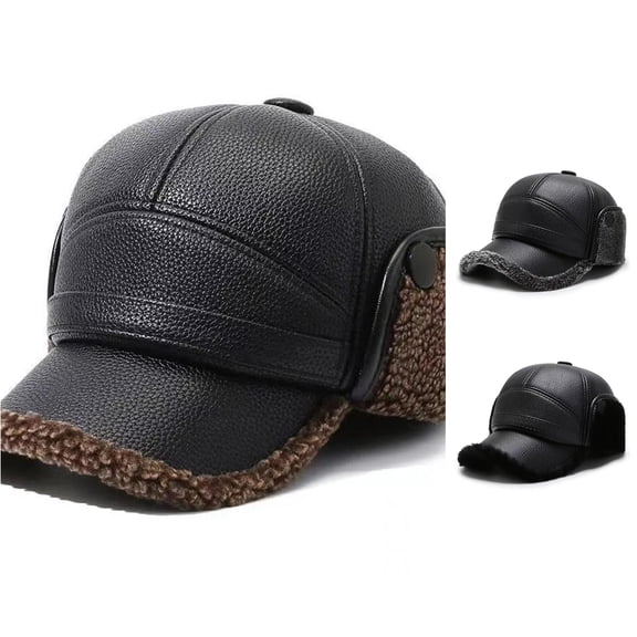LiuXxxx Winter Baseball Cap With Ear Warm Lined Hat For Cold Weather Outdoor Sports Khaki