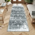 thumbnail image 2 of CAROMIO Area Rugs Traditional Rug Oriental Throw Rug Stain Resistant Rugs for Living Room Bedroom Non-Slip Carpet, 2' x 6' Gray, 2 of 7