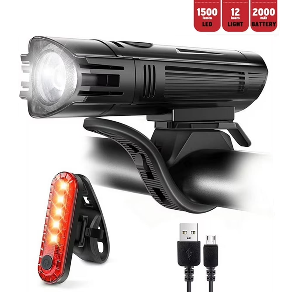 Ascher usb rechargeable bike light set new arrivals