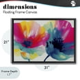 thumbnail image 4 of Stupell Industries Contemporary Two Colorful Poppies Black Floating Frame Canvas Art, 31 x 21, by Chromatic Storm Studio, 4 of 8