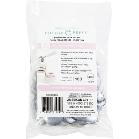 UPC: 0633356615347 | We R Memory Keepers Button Press Bulk Refill Pack 100/Pkg-Small (25mm)