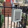 thumbnail image 3 of Modern Style Mailbox with Lock Outdoor Newspaper Box for Villa Home Fence, 3 of 9