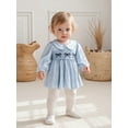 thumbnail image 6 of BemeyourBBs Baby Girl Floral Romper Dress Long Sleeve Smocked Bow Jumpsuits, 6 of 9