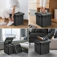 thumbnail image 4 of Storage Ottoman with Lock,Fireproof Folding Ottoman Foot Rest Stool Storage Chest with Storage Safe for Important Documents,Waterproof Short Ottoman Foot Stool with Handles, 4 of 8