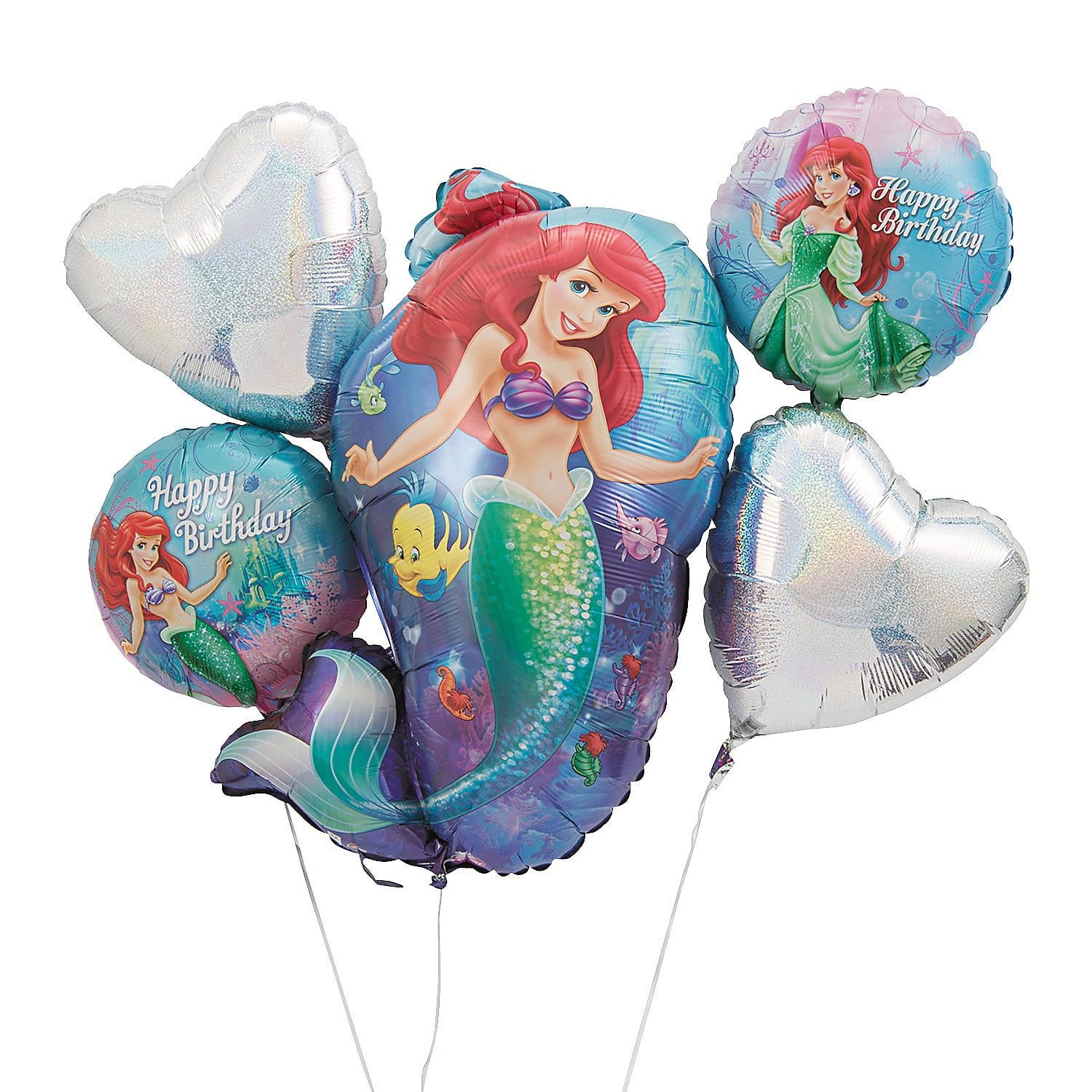 Little Mermaid Balloon Bouquet (5Pc) Party Supplies 5 Pieces