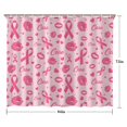 thumbnail image 5 of Pink Breast Cancer and Pioneer Flower Love Shower Curtain 84"x72" ,Bathroom Decorative Shower Curtains Set with 12 Hooks,Modern Waterproof Washable Shower Curtain, 5 of 6