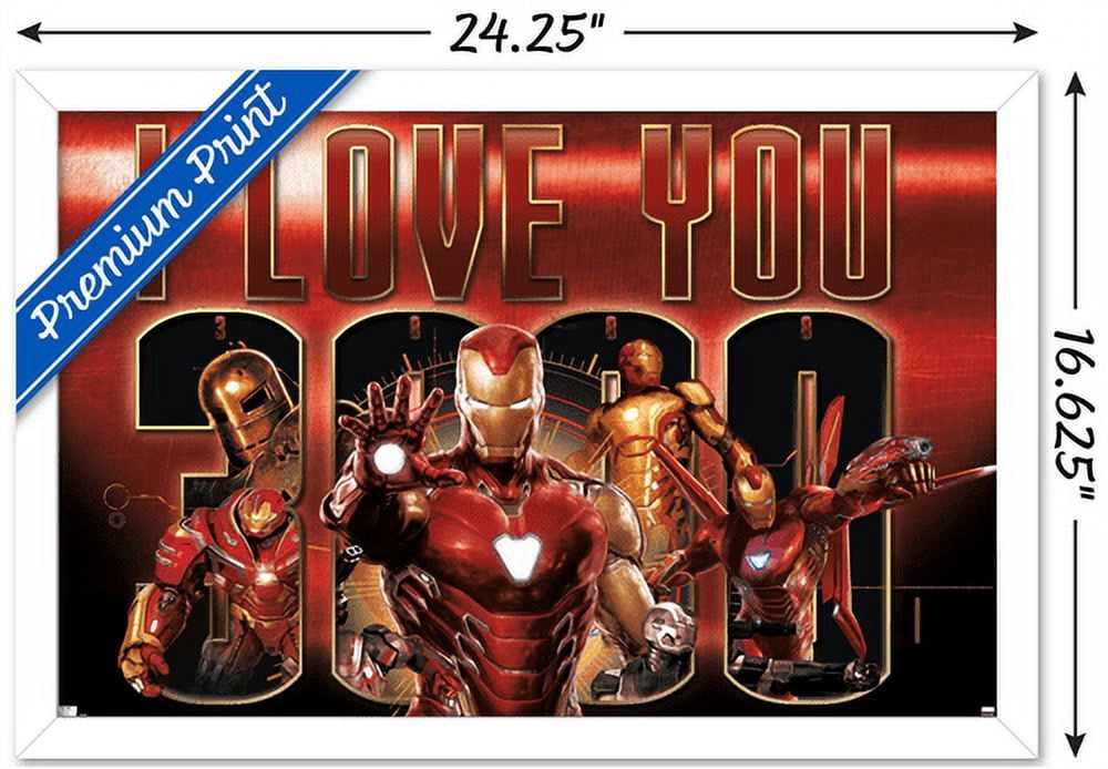 Marvel - I Love You 3000 Wall Poster, 14.725" x 22.375", Framed