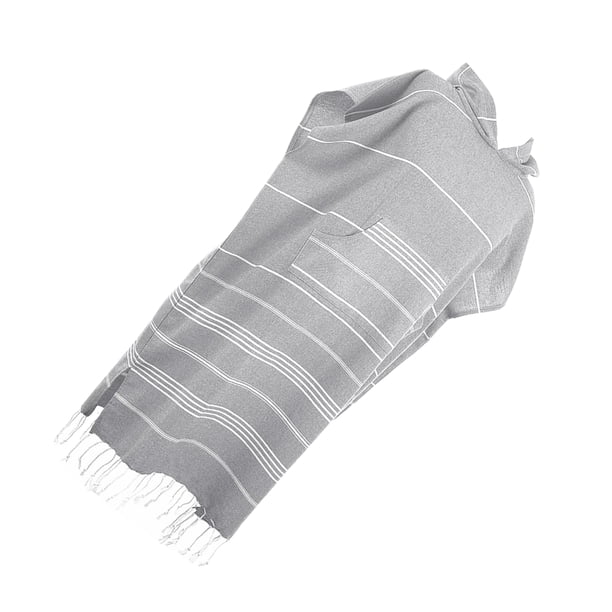 Toalla Poncho de Surf Injueey de Algodón Turco Ligera y Suave Color Gris claro