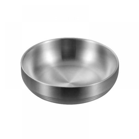 

Double Thick Metal Rice Cereal Bowls 304 Stainless Steel Bowl Double Walled Ice Cream Soup Bowls Heat Insulated Mixing Bowl