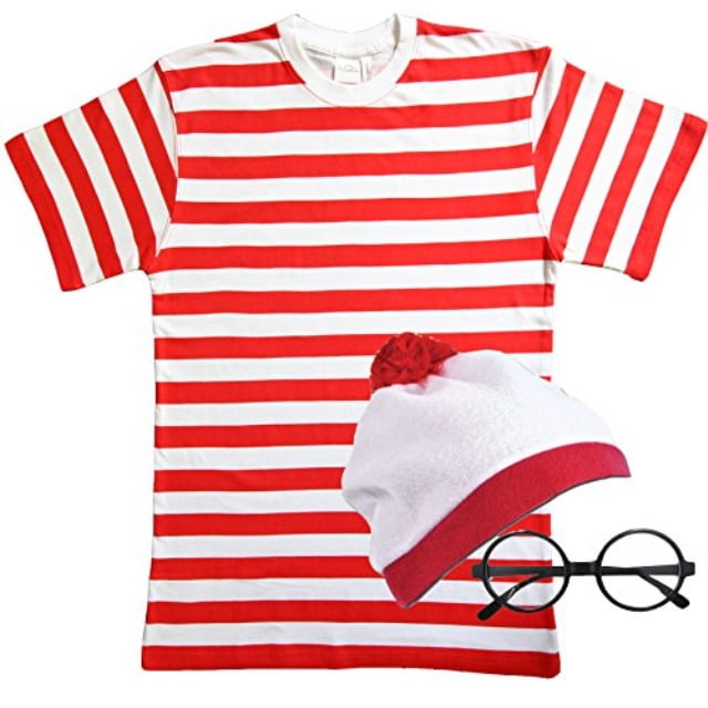 Bands Trendz Mens Ladies Red And White Striped Tshirt Hat And
