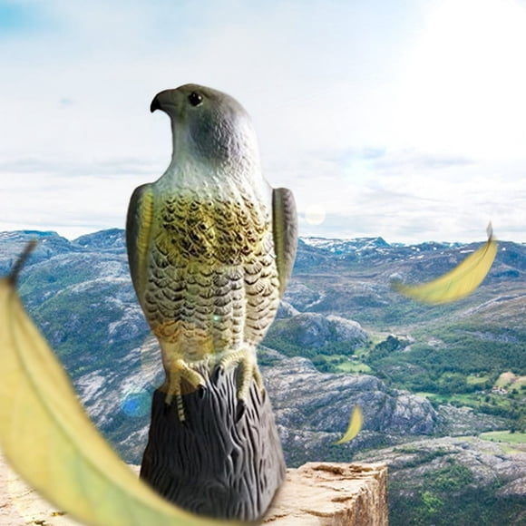 HLONK Life-Like Bird Deterrent for Gardens Pigeon Repellent Decoy for Outdoor Areas Humane Bird Scarer for Seagulls and Pigeons Weatherproof Falcon Decoy to Protect Gardens