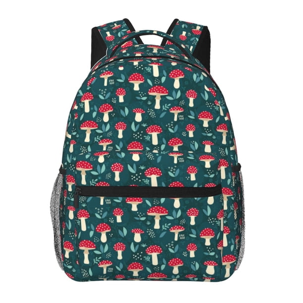 Balery Amanita Mushroom Mochila Escolar Impresa, Mochila Ligera para Viajes Casual, Mochila Duradera y Cómoda Multifuncional, Mochila para Laptop-One Size