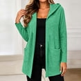 thumbnail image 5 of Edvintorg Long Cardigans for Women Long Sleeve Loose Casual Hooded Open Front Cardigan with Pocket Womens Clothes S-2XL Green, 5 of 8