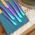 thumbnail image 7 of ENLOY 20 Piece Silverware Set Stainless Steel Flatware Cutlery Set Knife Fork Spoon Service for 4, Rainbow, 7 of 7