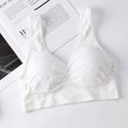 thumbnail image 2 of DondPO Bras for Women High Support Bras for Women Adjustable Strap Full Coverage Up Bras Comfortable No Underwire Wireless Bras No Wire Bras for Women Wireless Bras for Women White XS Clearance！, 2 of 9