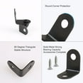 thumbnail image 5 of 16 x 16mm Angle Bracket Metal Black L Shaped Angle Brackets Corner Braces Support with Screws, 20pcs, 5 of 7