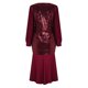 thumbnail image 5 of Vestido de noche con volantes de manga larga de Color sólido con escote en V profundo y lentejuelas elegantes a la moda para mujer Fridja  NMB5241, 5 of 8