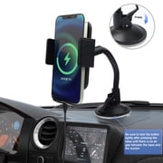 onn Dashboard & Windshield Cell Phone Mount, Black