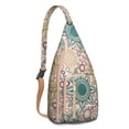 thumbnail image 1 of Hummingbird Garden Shoulder Bag - Artistic Floral Scene, Durable Multi-Functional Daypack, 1 of 4