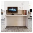thumbnail image 3 of Modern 47” Reception Desk, White Check Out Table for Beauty Salon, Reception Room Table for Small Shops, Front Desk for Home Office, Lobby (46.5" W x 20" D x 44" H), 3 of 6