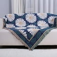 thumbnail image 6 of Bailu Sofa Throw Cotton Thread Knitted Throw with Tassels Geometric Bohemian Sofa Cover Bed Blanket Home Decor (Color: 03, Size: 90x180cm 1 piece), 6 of 7