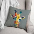 thumbnail image 3 of Creative Products Colorful Giraffe 18x18 Indoor / Outdoor Pillow, 3 of 3