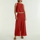 thumbnail image 3 of Conjunto de dos piezas de lino de color liso para mujer: top corto sin mangas con botones y pantalones de pierna ancha, tejido transpirable para el verano, 3 of 8
