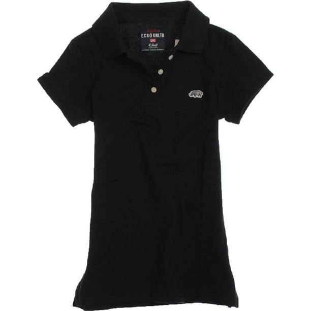 Polo de piqué Ecko Unltd. para mujer negro pequeño