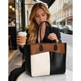 thumbnail image 2 of Laptop Tote Bag for Women, Leather Work Tote with Padded Laptop Compartment, Cup Holder, Office  Briefcase | Structured Shape, Padded Tech Pocket, Large Capacity, Built-ln Cup Holder, Water-Resistant, 2 of 6