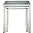 thumbnail image 4 of Modway Nimble Modern 3-Piece Nesting Table Set in Silver, 4 of 5