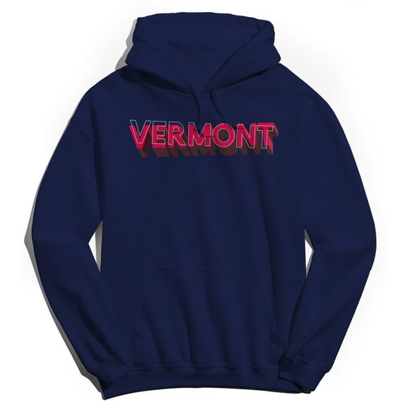 Vermont Humor Graphic Navy Men's Crewneck Sweatshirt Hoodie