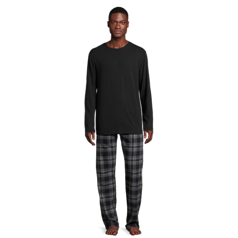 Hanes Men's Slub Jersey and Flannel Sleep Set photo 1