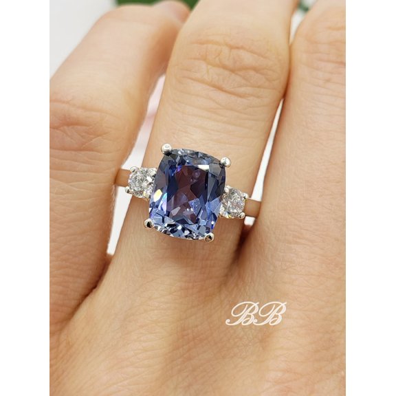 Natural Blue Sapphire 925 Sterling Silver Ring,Engagemant Ring, Birthstone Rings for Women, Gift For Her