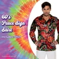thumbnail image 3 of UNDERWRAPS Mens 60s Peace Shirt - Mens Short Sleeve, Disco Outfit, Couples Matching Outfits, Hippie Shirts, Summer Casual, Beach Shirt, 3 of 4