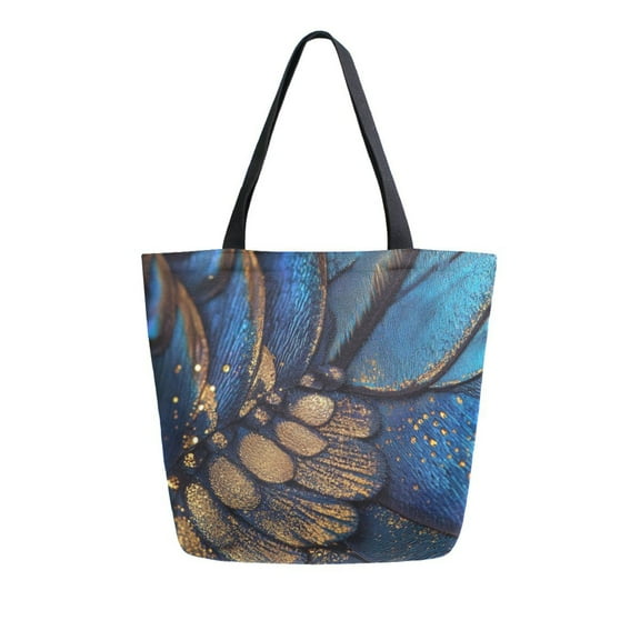 Durable Canvas Tote Bag with Zip Pocket Bags for Woman Shoulder Versatile Carryall for Everyday Use Close-up Of Wings