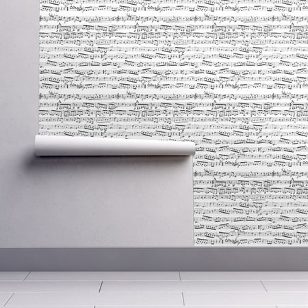 Removable Water-Activated Wallpaper Music Notes Musician Composer Music