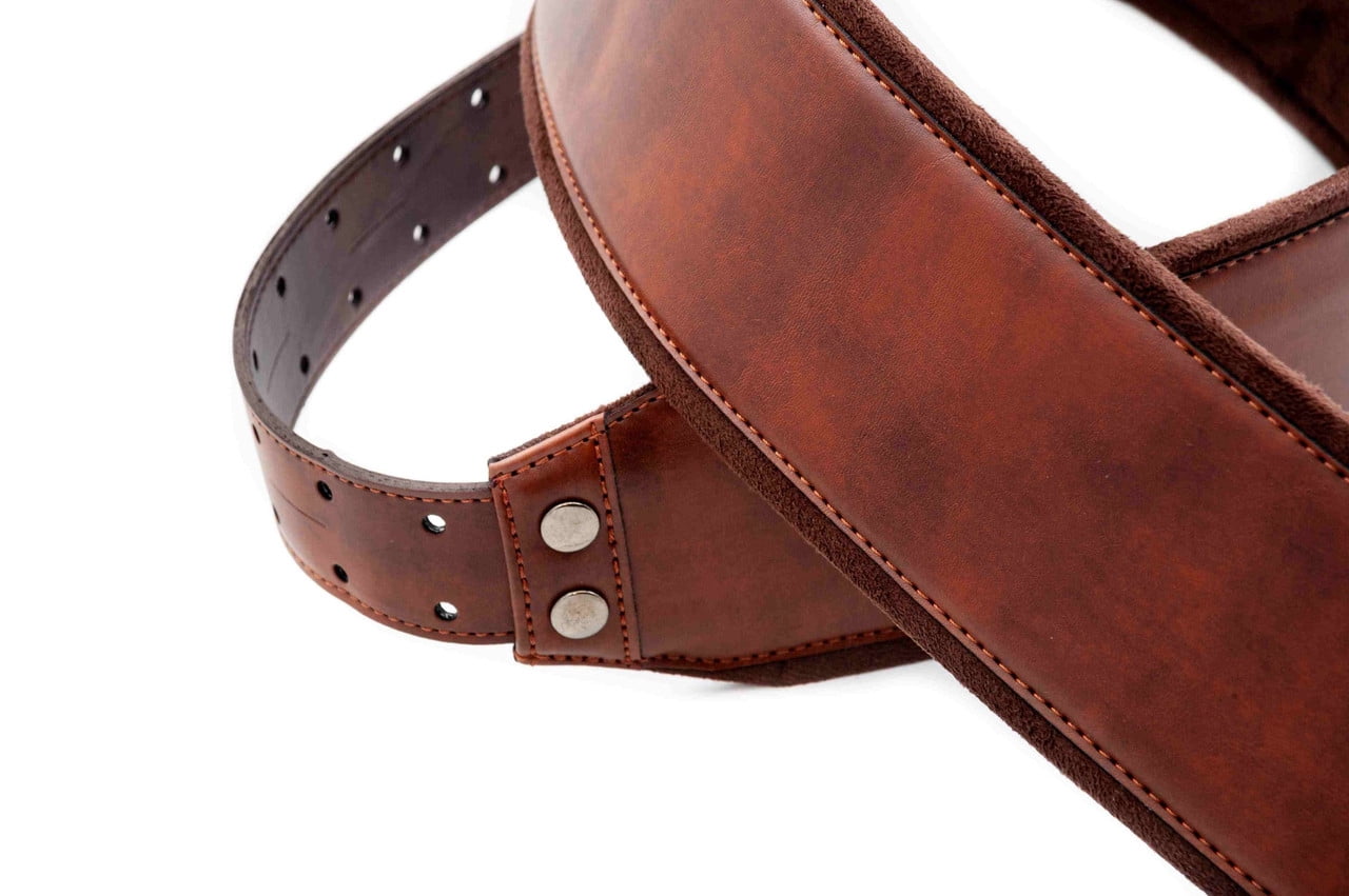 RightOn! Bassman Charm-80 Bass Guitar Strap - Brown