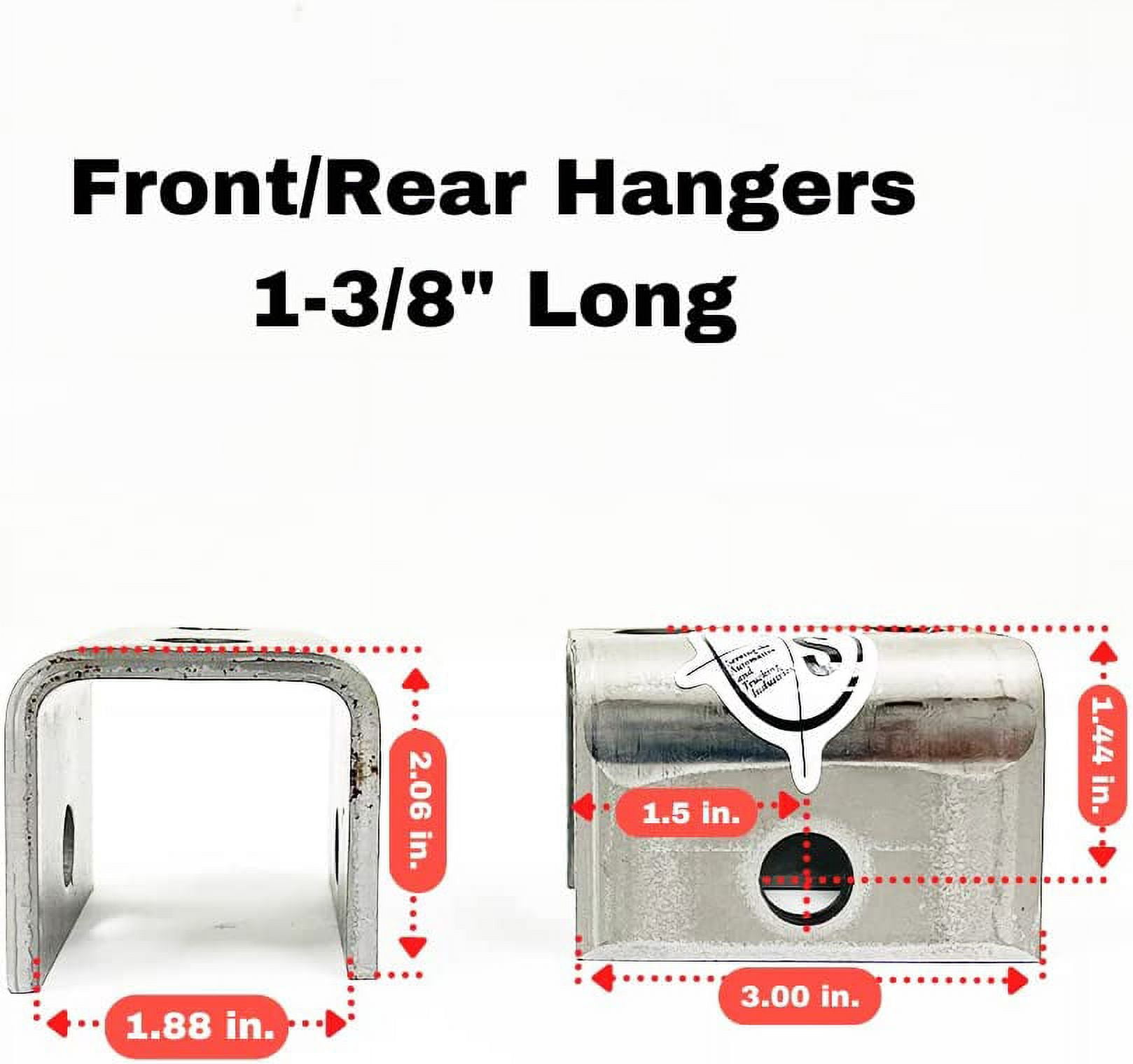Southwest Wheel™ Greaseable 3,500 lbs. Tandem Trailer Axle Suspension Kit (Leaf Springs, Hanger & U-Bolt kit)