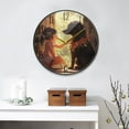 thumbnail image 2 of WOBOGO Black Dog with Lass Acrylic Wall Clock Battery Operated 11.9in Silent No Tick Bedroom Living Room Office Classroom Decoration, 2 of 10