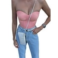 thumbnail image 2 of Lnzyyephy Women's Corset Tube Tops, Strapless Solid Color Boned Bustier Stretchy Bandeau Crop Tops, 2 of 9