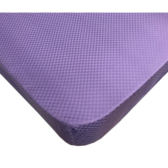 Corps en Santé de la Tête aux Pieds 132PURPCHCK Literie de Bassinette Biologique - Drap-Housse de Bassinette en Coton Biologique à Carreaux Violets