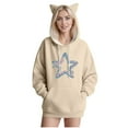 thumbnail image 2 of EchfiProm Womens Sweatshirts with Pockets Pullover Hoodies Comfy Yellow Hooded Long Sleeve Tops for Ladies, 2 of 4