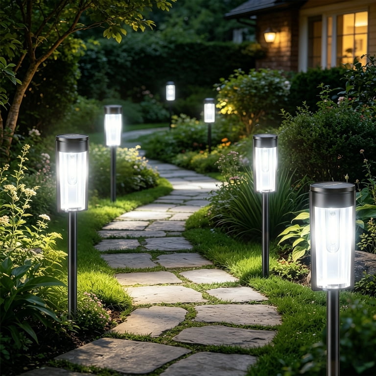 Rirool Solar Pathway Lights, 4-Pack Auto On/Off photo 2