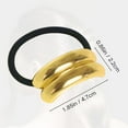 thumbnail image 2 of LZLINGMEI 2PCS Metal Ponytails Hair Cuffs, Gold Geometric Hair Ties Fashion Glossy Arch Ponytail Hair Tie for Women Hair Accessories（Gold）, 2 of 8