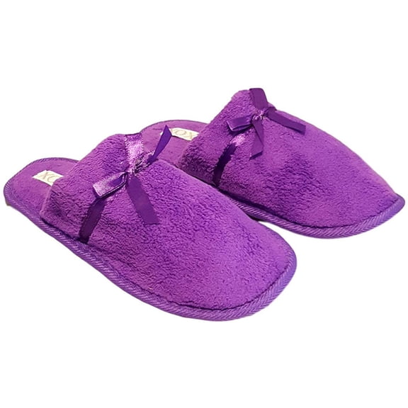XOXO Ladies Soft Terry Slip On Slippers Medium 7-8, Pink